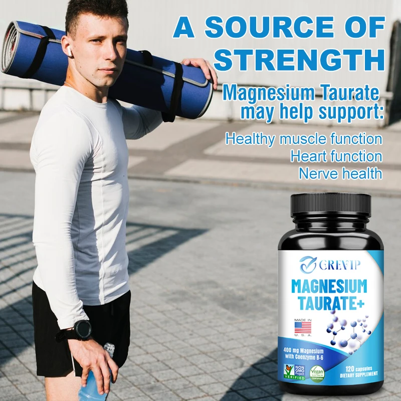 Magnesium Taurate - Highly Absorbable Complex To Support Muscle Growth and Heart Health