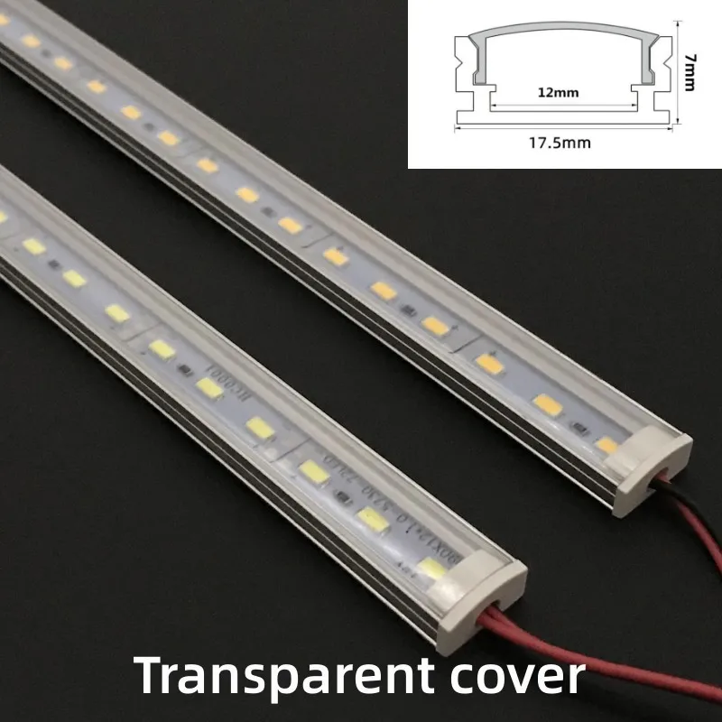 1-30 PCS LED Rigid Strip DC12V 50CM 20 inch SMD5730 36LEDs U-shaped Flat LED Aluminum Channel Rigid Strip for Indoor Lighting