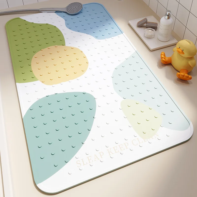 Rectangular Bathroom Non-slip Foot Pad Household Shower Room Anti-fall Suction Cup Mat Children Washroom Decorative Floor Mats