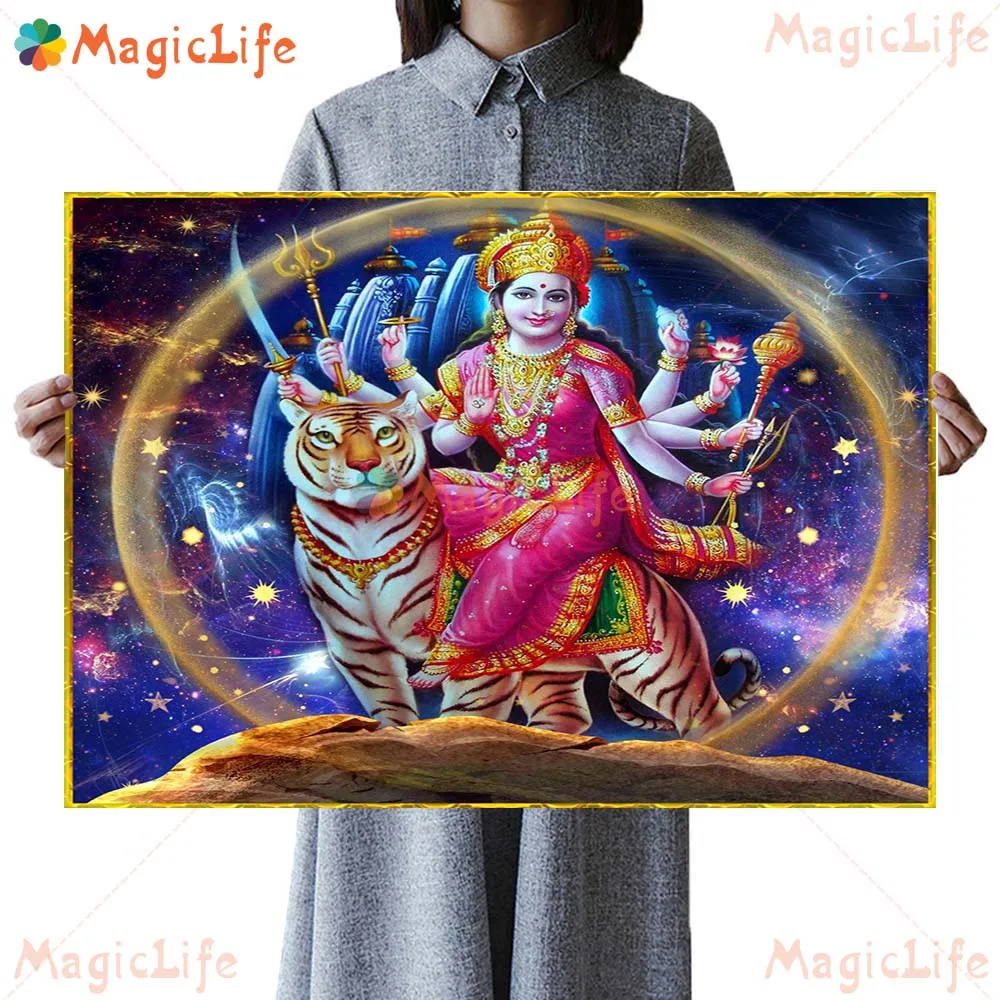 Hinduism Goddess Durga Religion Parvati Prints Wall Pictures For Living Room Decor Poster Wall Art Canvas Painting Unframed