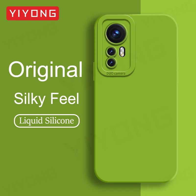 Mi11 Case YIYONG Original Liquid Silicone Soft Cover For Xiaomi Mi 11 Lite 11i 12 12X 12T Xiomi Mi11i Mi12 Mi12X 5G Phone Cases