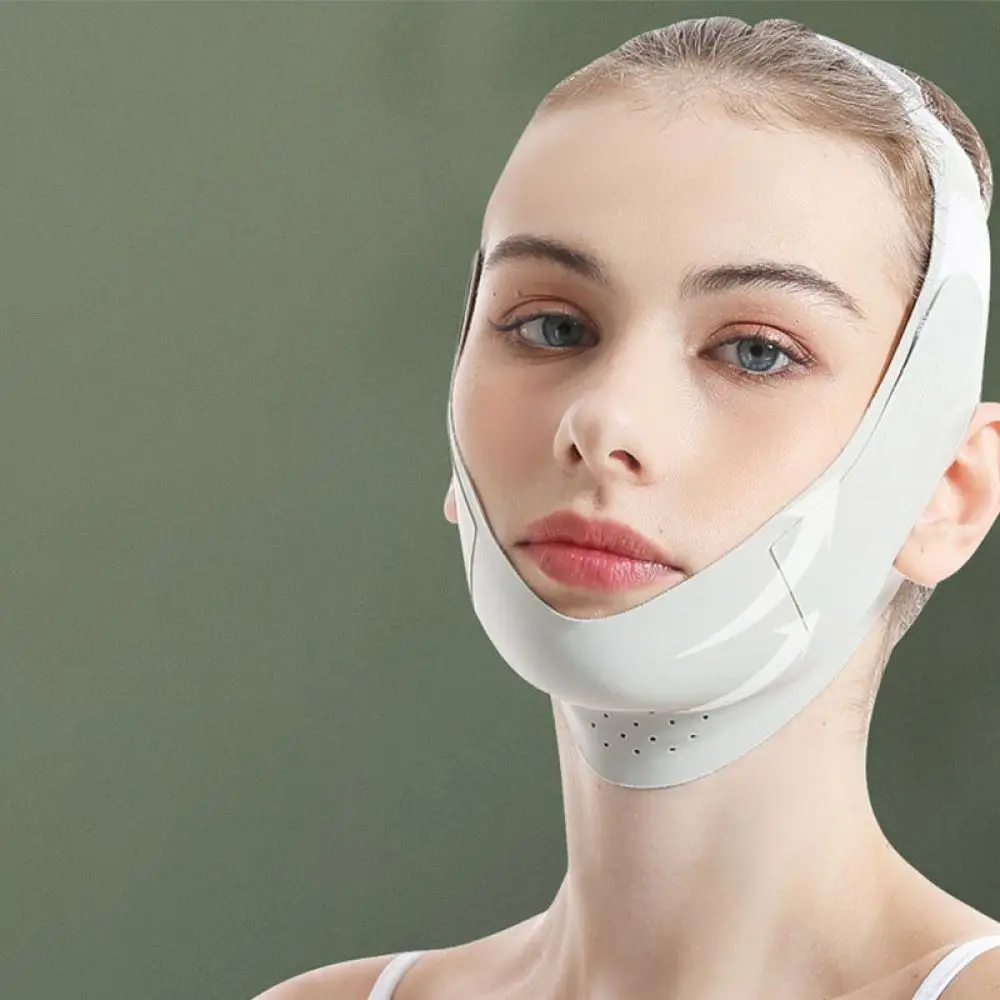 V Face Lifting Belt Adjustable Slimming Mask Breathable Chin Strap Facial Firming Shaper For Daily Beauty Care Routine