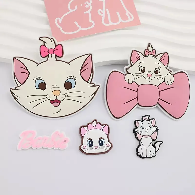 漫画メアリー猫白猫DIYPVCチャーム靴アクセサリーガーデンシューズ下駄サンダルDIY装飾誕生日パーティーギフト