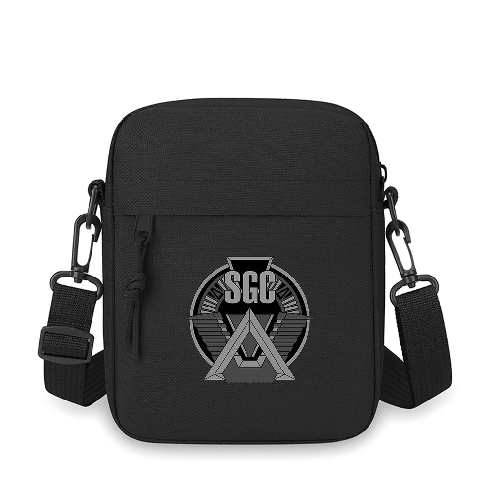 

SGC emblem geometric starship design Men Crossbody Bag Single Shoulder Women Cartoon Anime Film Printing Design Unisex