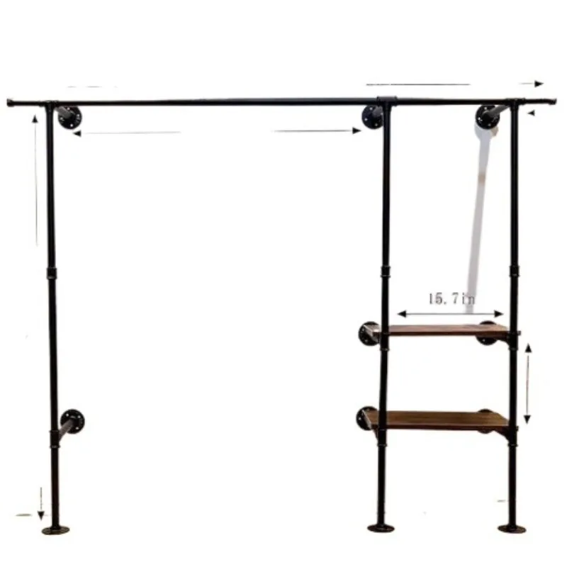 Coat rack, bedroom hanger, large space floor-to-ceiling clothes rack, multi-functional shelf, window