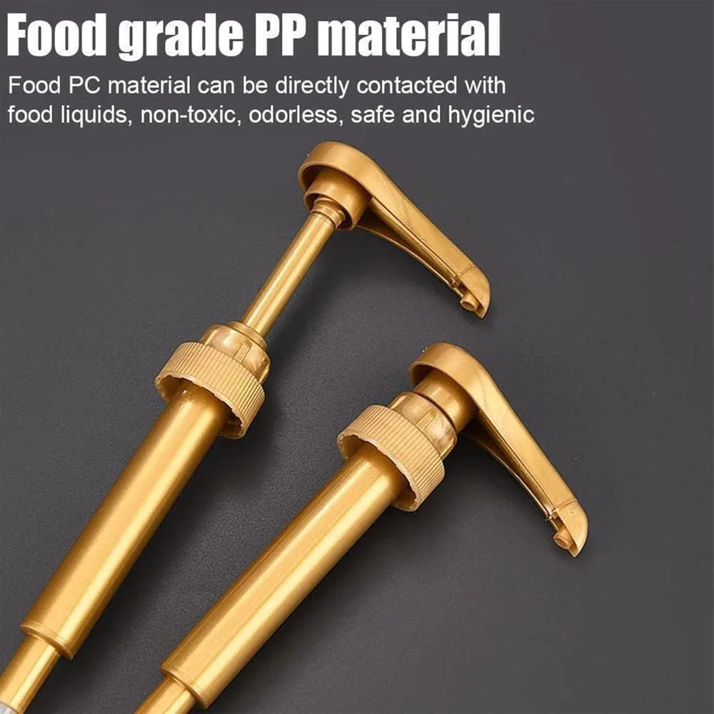 Garden Furniture-Syrup Pump Compatible with Torani, DaVinci and Skinny (Set of 2) - fits bottles (25.4 oz-750ml) (Gold)