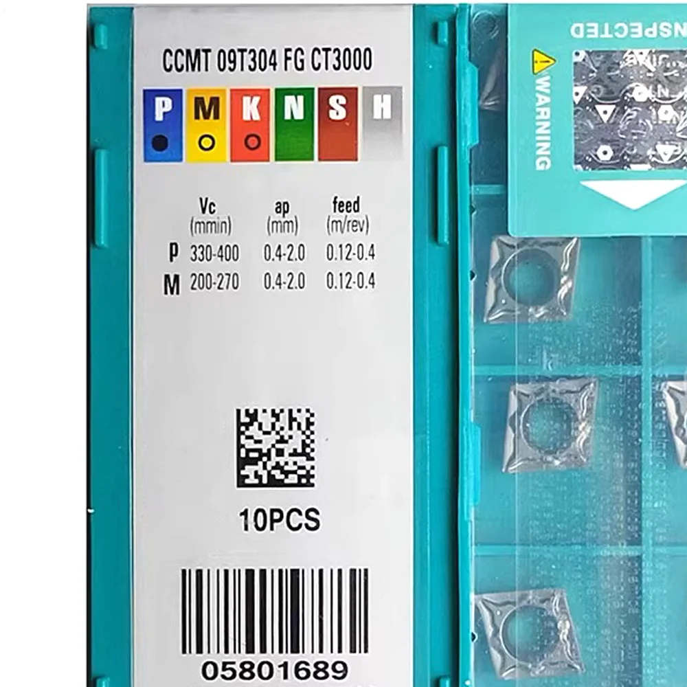 Frese per metalli originali Utensili per tornitura CNC CCMT09T304FG CCMT09T304MT CT3000 CCMT09T308MT TT8020 CCMT09T304PC TT9080 Inserto per tornio