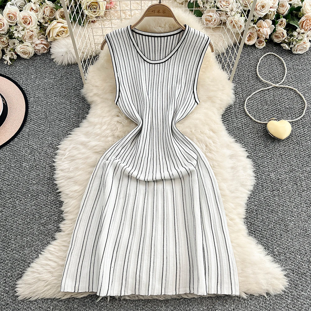 Strips Knitted Swea…