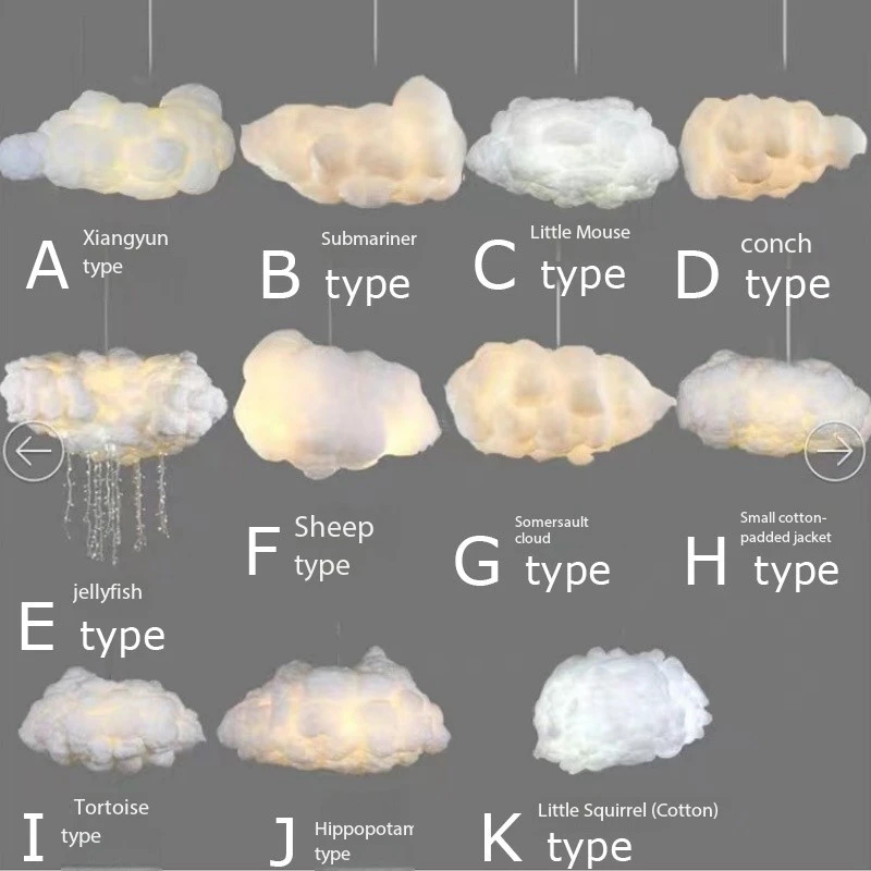Imagem -06 - Lustre Criativo Moderno Led Uma Nuvem Lâmpadas Nuvens Brancas Lustre Sala de Jantar Quartos Crianças Iluminação Decorativa