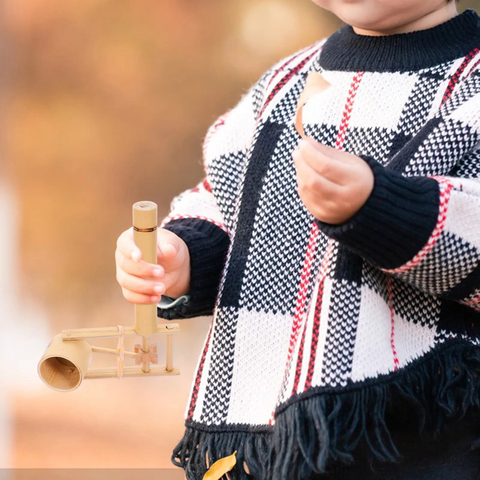 

Long Handle Bamboo Castanet for Children Kids Educational Musical Castanet Clear Melodious Sound Portable Lightweight Percussion