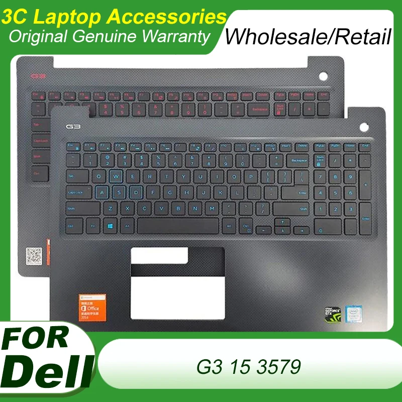 

Original New US Keyboard for Dell G3 15 3579 Laptop Palmrest Upper Cover Gaming Backlight Keyboard Top Case Replacement