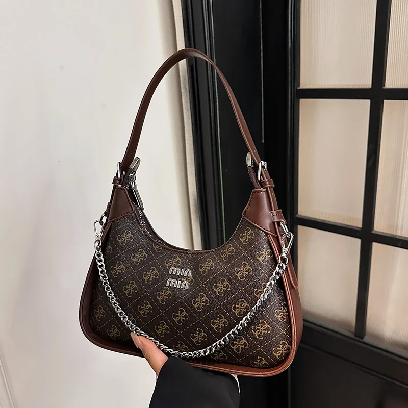 

Элегантная женская кожаная классическая модельерская модная сумка через плечо Роскошная сумка через плечо для повседневного шикарного образа