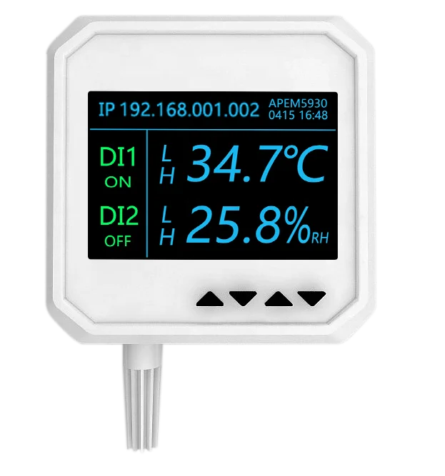 Sistema de prueba de punto de rocío Ambiental Industrial Ethernet, monitoreo hidropónico, Sensor de humedad RH, transmisor de temperatura