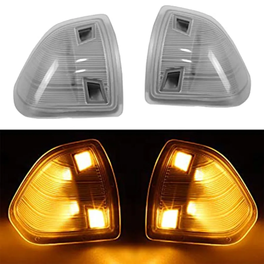 

【Spot goods】LED Side Mirror Turn Signal Light Left Driver and Right Passenger Lamps Clear Cover Lens 68302828AA 68302829AA Comp
