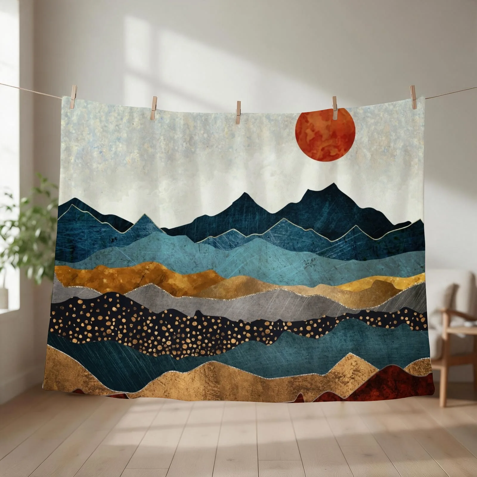 Amber Dusk Throw Blanket couch cozy soft plush fuzzy picnic outdoor blanket