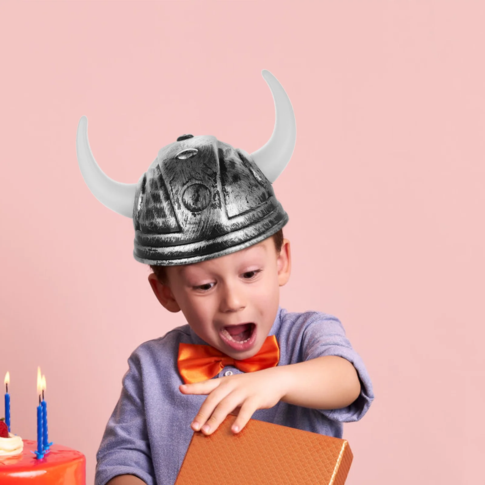 

Viking Style Horn Hat Red 1 Piece Festival Party Decoration Masquerade Headwear Dance Event Costume Carnival Accessory Prop