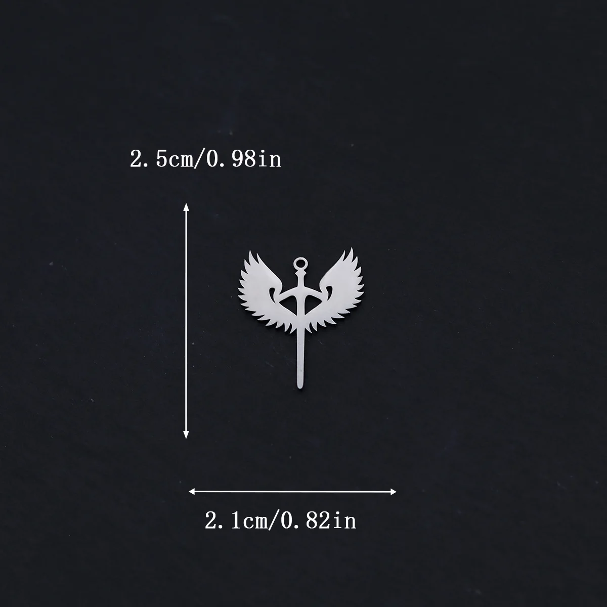 3pcs Gothic Cross Sword Feather Wings Charms Stainless Steel Pendant DIY Craft Tassels Earrings Necklace Jewelry Making Supplies
