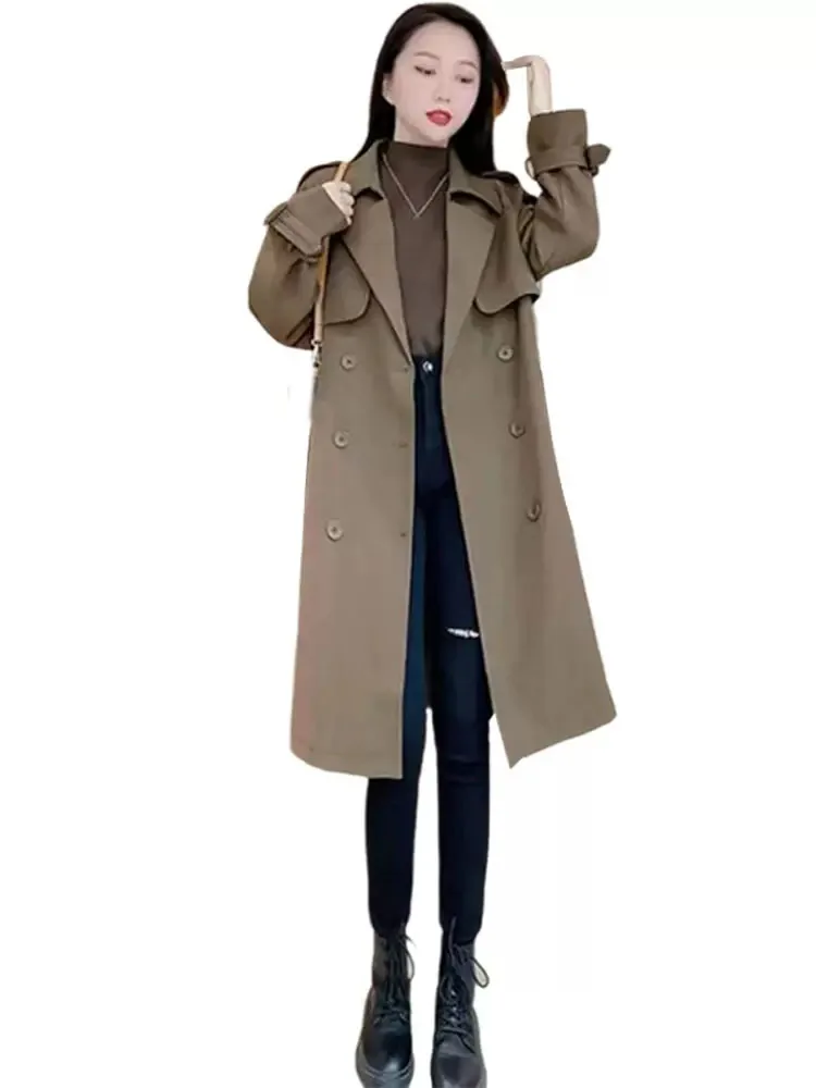 

Women's Clothing Elegant Mid-Length Trench Coat Autumn New NO.9