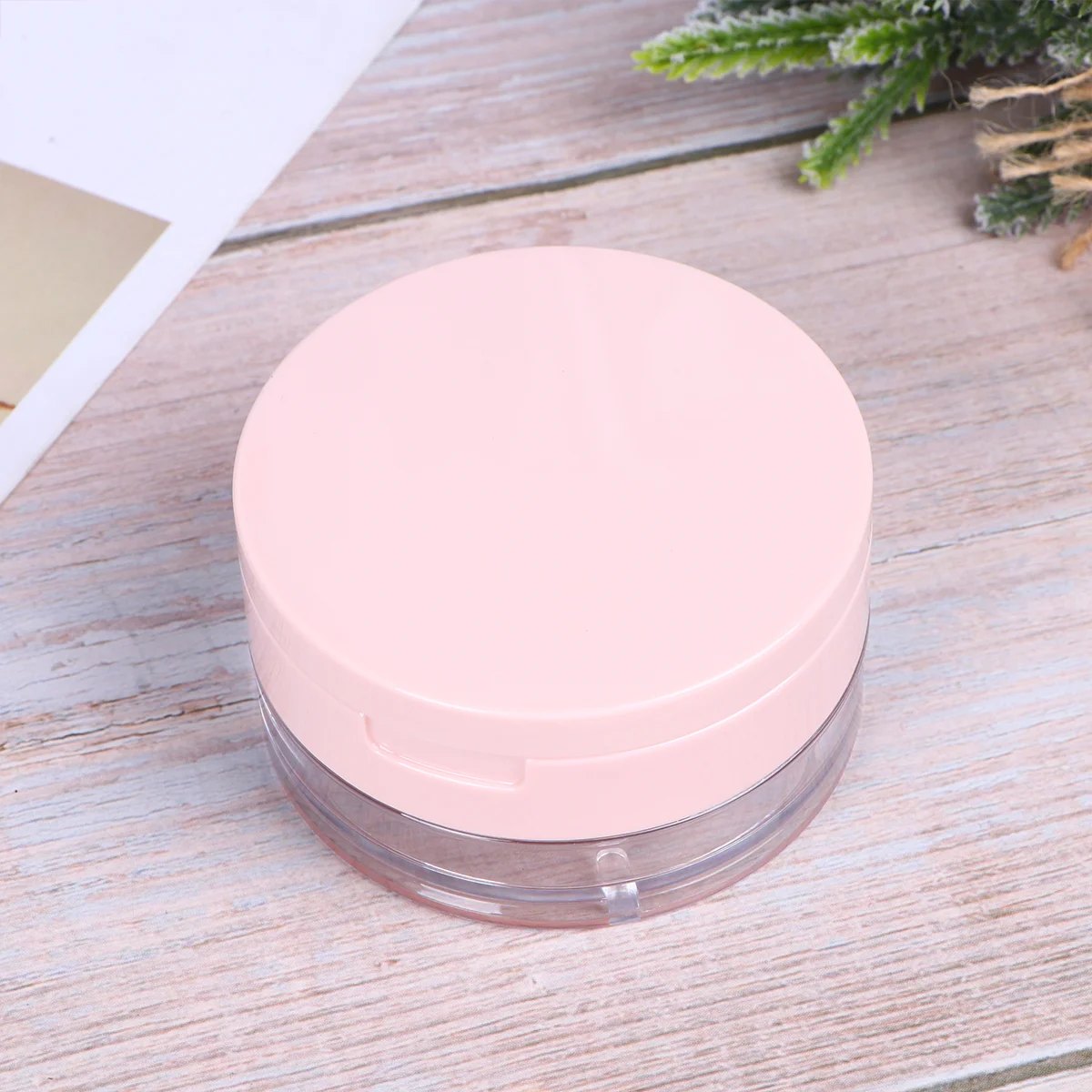 

Powder Case with Mirror Cosmetic Puff Makeup Container Empty Toner Cartridge Portable Travel