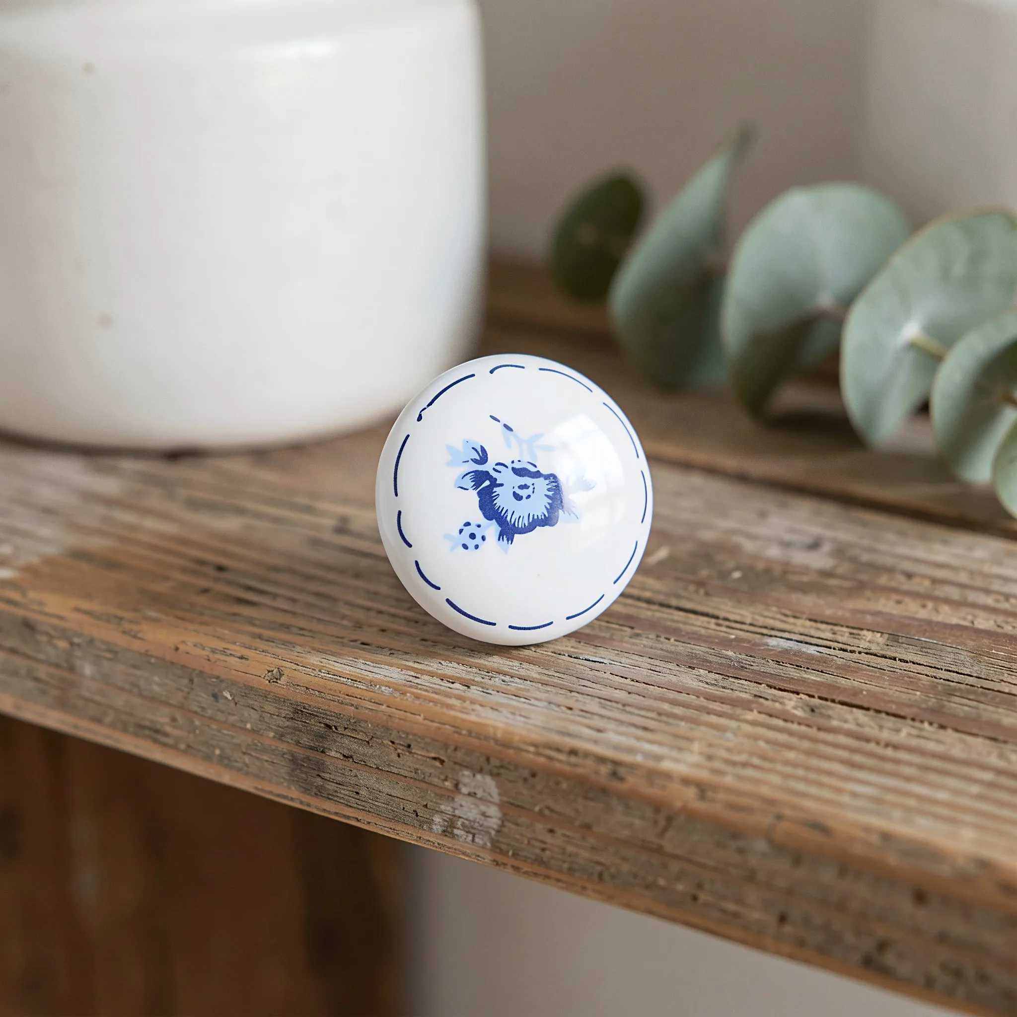 10Pcs Hand Painted Ceramic Cabinet Knobs Flower Decorative Drawer Pulls Ceramic Knob for Kitchen Cupboard Closet Furniture DIY