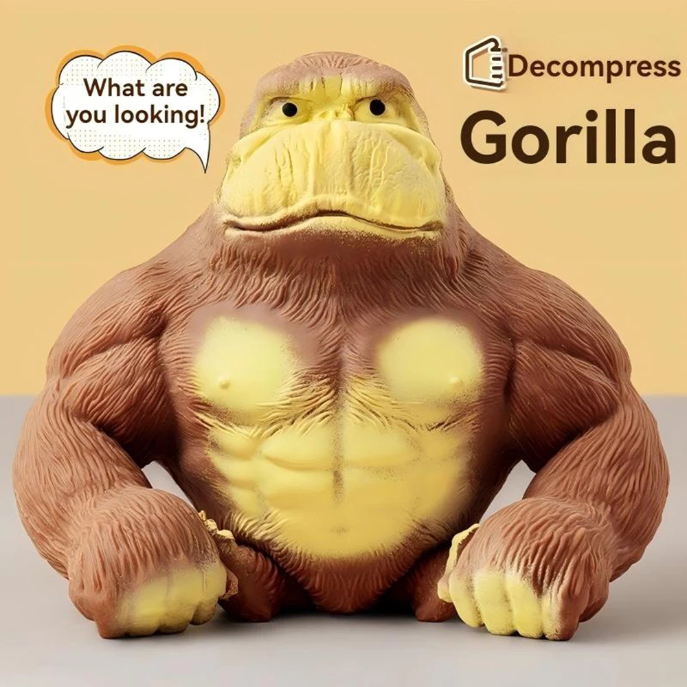 Decompression Gorilla Pinch Music Stress Relieving Toys Creative and Humorous Toys Decorative Ornaments
