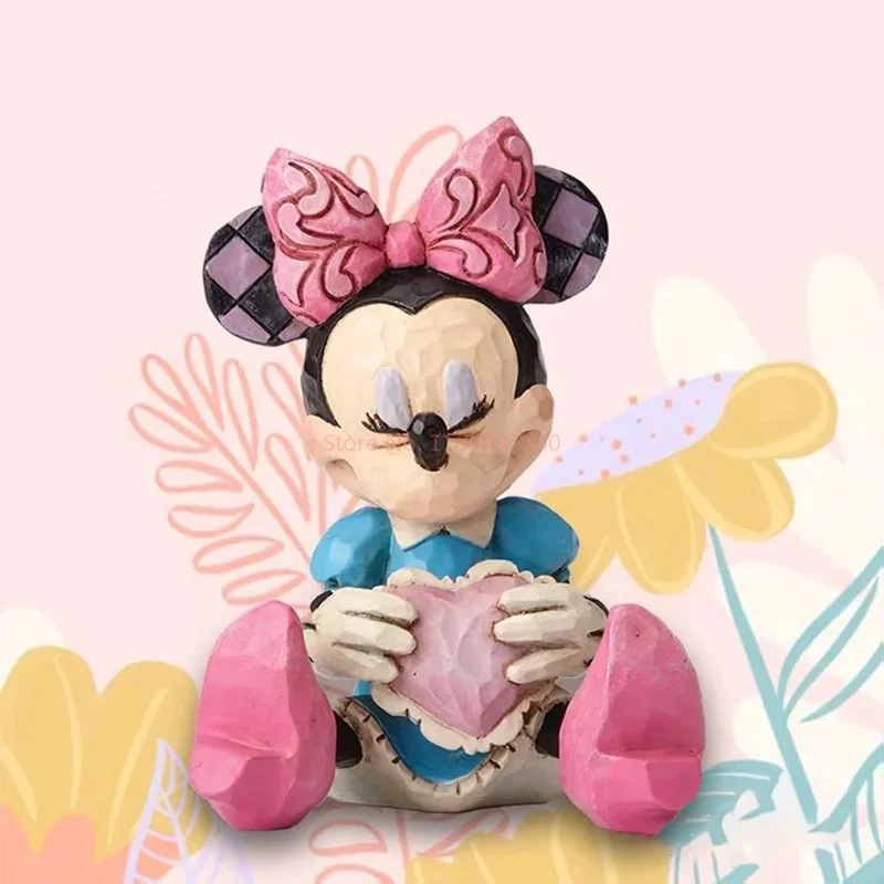 Disney Minnie Figurine Cute Decoration Creative Trend Ornament  Mickey Mouse Girl Anime Desktop Birthday Christmas Gift