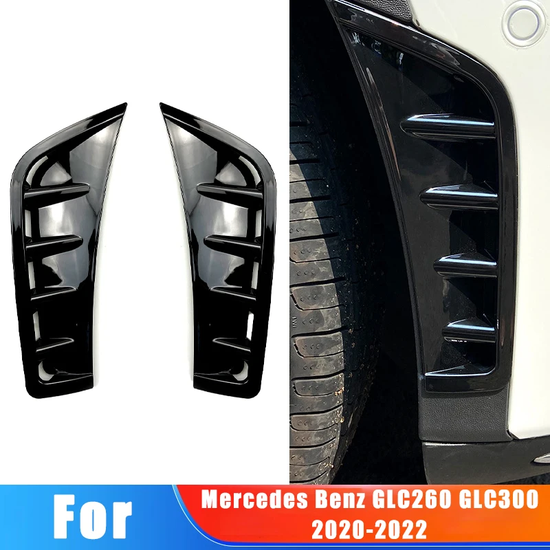 

For Mercedes Benz GLC260 GLC300 2020-2022 Front Bumper Air Intake Wind Knife Car Stickers Decoration Modification Accessories