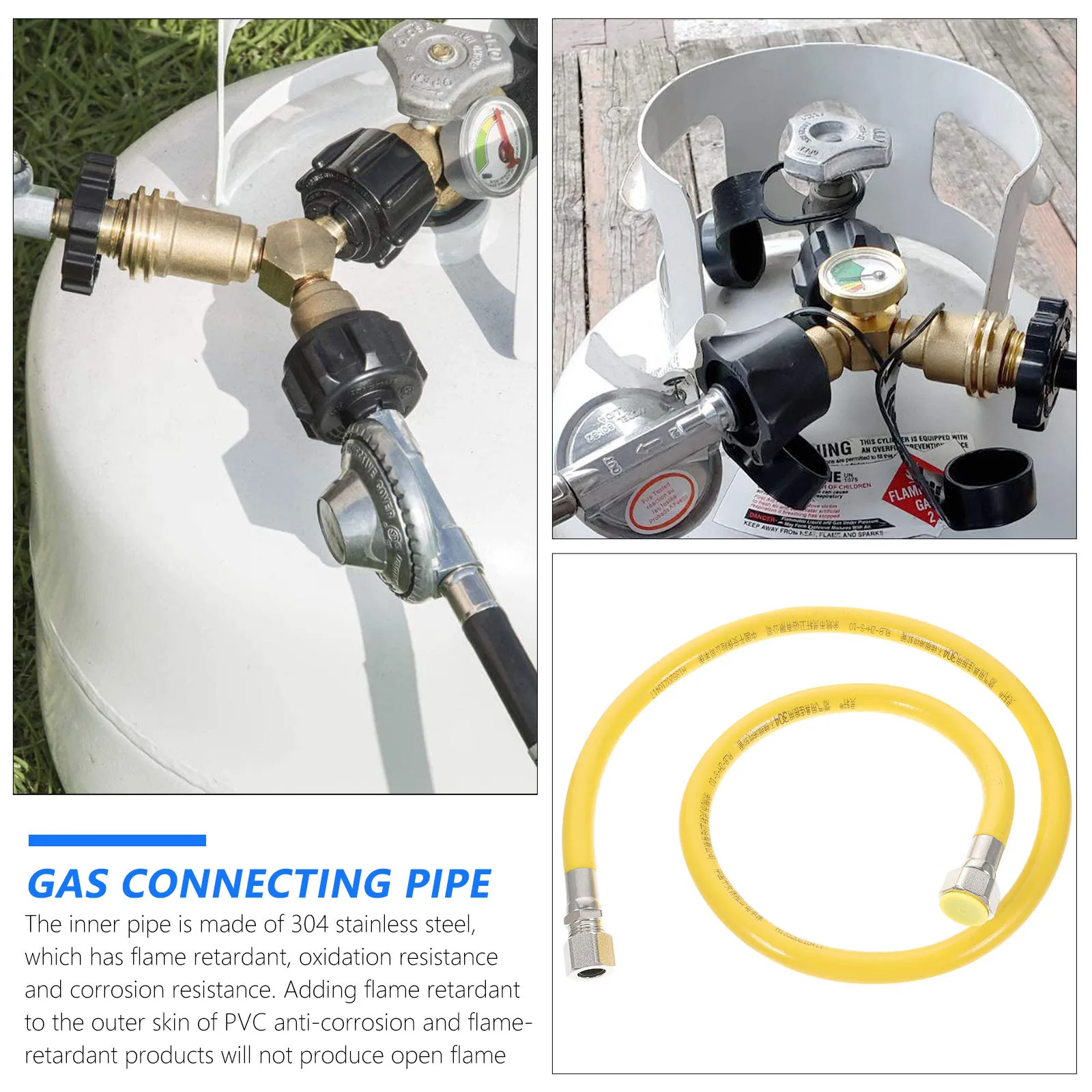 Flexible Gas Tubing 304 Stainless Steel for Dryer Range Furnace Appliance Propane Equipment Use