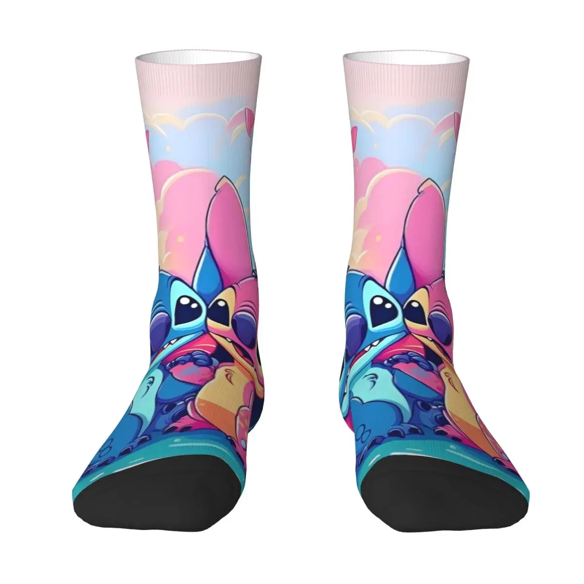 Stitch Cartoon Socks Autumn Stockings Modern Men Medium Soft Socks Design Outdoor Non Skid Socks