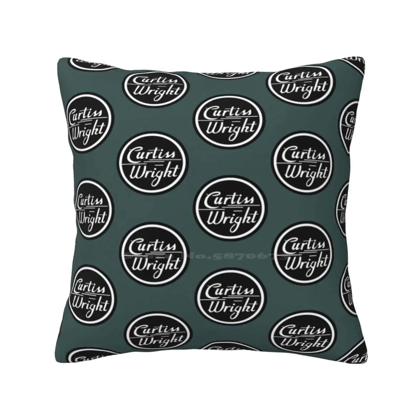 Curtiss Wright Logo Pillow Cover Hug Pillowcase Curtiss Wright Warbird Logo Vintage Factory Aircraft