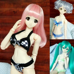 D04-A282 children handmade toy 1/3 MSD MDD Doll BJD/SD GSC doll Accessories colorful blue green lattice bikini suit 1set