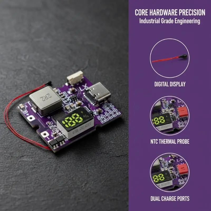 1Pcs 22.5W Power Bank Fast Charge Module Bidirectional Charging Circuit Board for Hobbyist DIY Projects