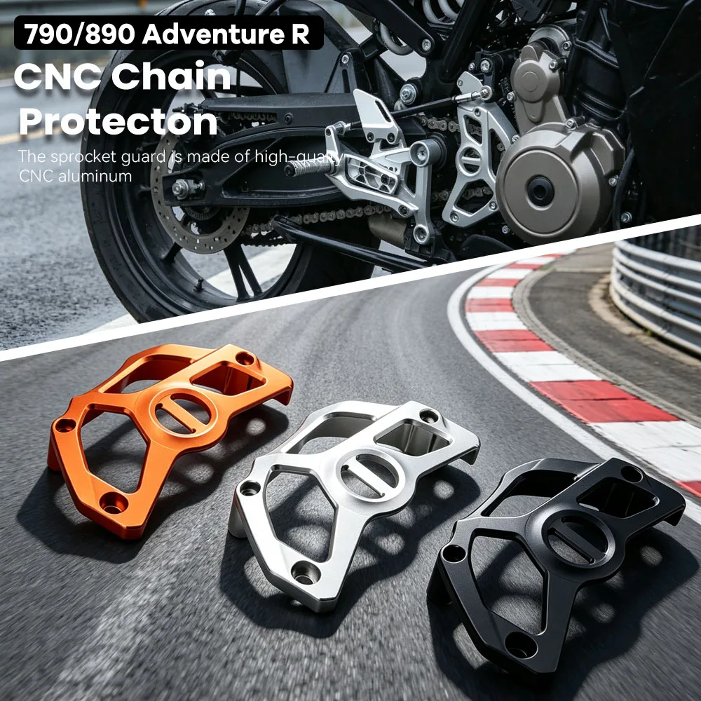 CNC Front Sprocket Guard Chain Cover Protector Sensor Cover For KTM 790ADV 790 ADV 890 Adventure R SMT 2024-2026 Motorcycle