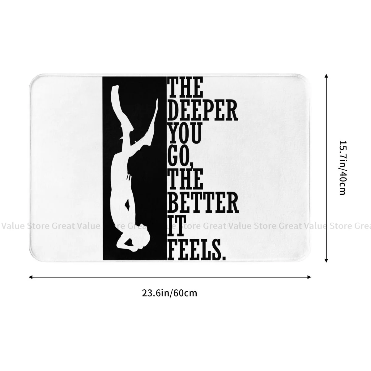 Diving Dive Bathroom Non-Slip Carpet The Deeper You Go The Better It Feels Living Room Mat Entrance Door Doormat Floor Decor Rug