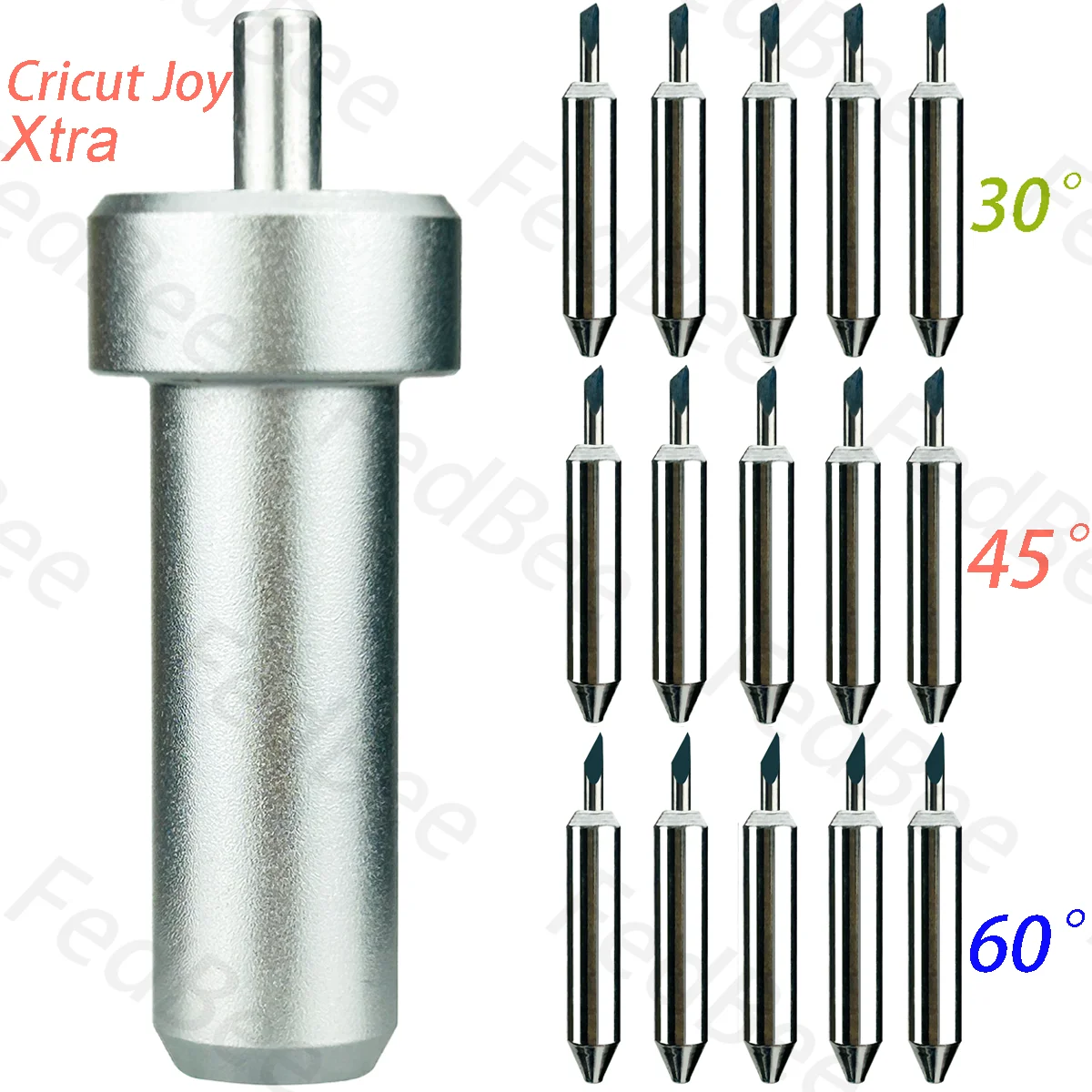 Plotter de corte de 5 piezas, 30 ° + 5 piezas, 45 ° + 5 piezas, cuchillas de 60 ° y 1 soporte de piezas para Cricut Joy Xtra