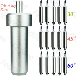 Ploter tnący 5 szt. 30 ° + 5 szt. 45 ° + 5 szt. Ostrzy 60 ° i 1 szt. Uchwyt na Cricut Joy Xtra | Zestaw wielu kątów