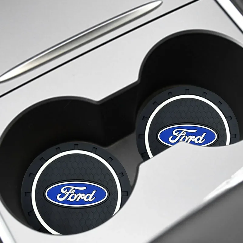كوستر السيارة كوب ماء عدم الانزلاق هلام السيليكا وسادة اكسسوارات السيارات لفورد فييستا EcoSport الحارس مونديو موستانج التركيز 2 3 4 #6