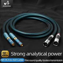 HiFi RCA to XLR Audio Cable Hi-end 8N OCC Silver-plated 2RCA Male Stereo to 2XLR Male&Female Adapter for DAC Amplifier