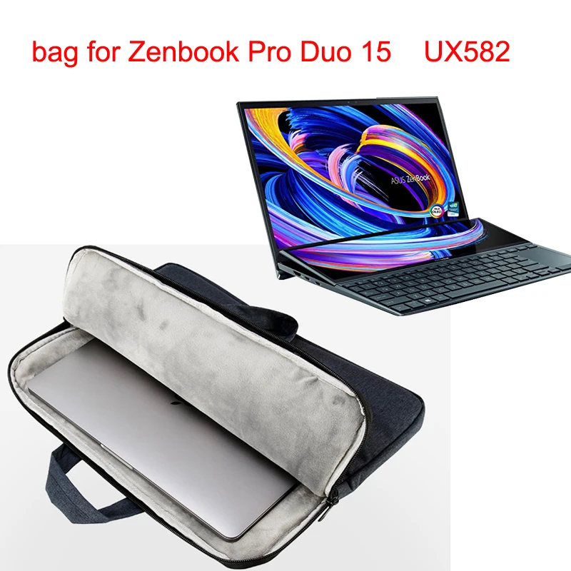 Imagem -01 - Bolsa para Laptop Bolsa para Asus Zenbook Pro Duo 15 Oled Ux582 Adol Flip Vivobook 14x 13.3 bolsa para laptop bolsa para asus zenbook pro duo 15 oled ux582 adol flip vivobook 14x 133 01