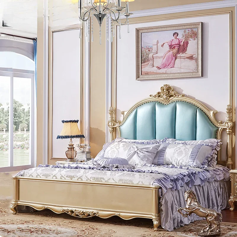 

Japanese European Luxury Princess Double Bed Frame Designer Queen Size Bed Frame Beauty Letto Matrimoniale Unique Furniture