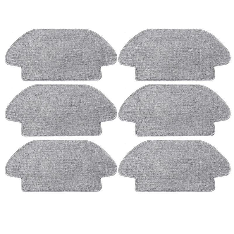 Pack Of 6 Wipes For Xiaomi Mi Robot Vacuum Mop 2S / S12 / Mop P/Mop Pro Microfibre Mop Pad Washable Mop Cloth Replacement Parts