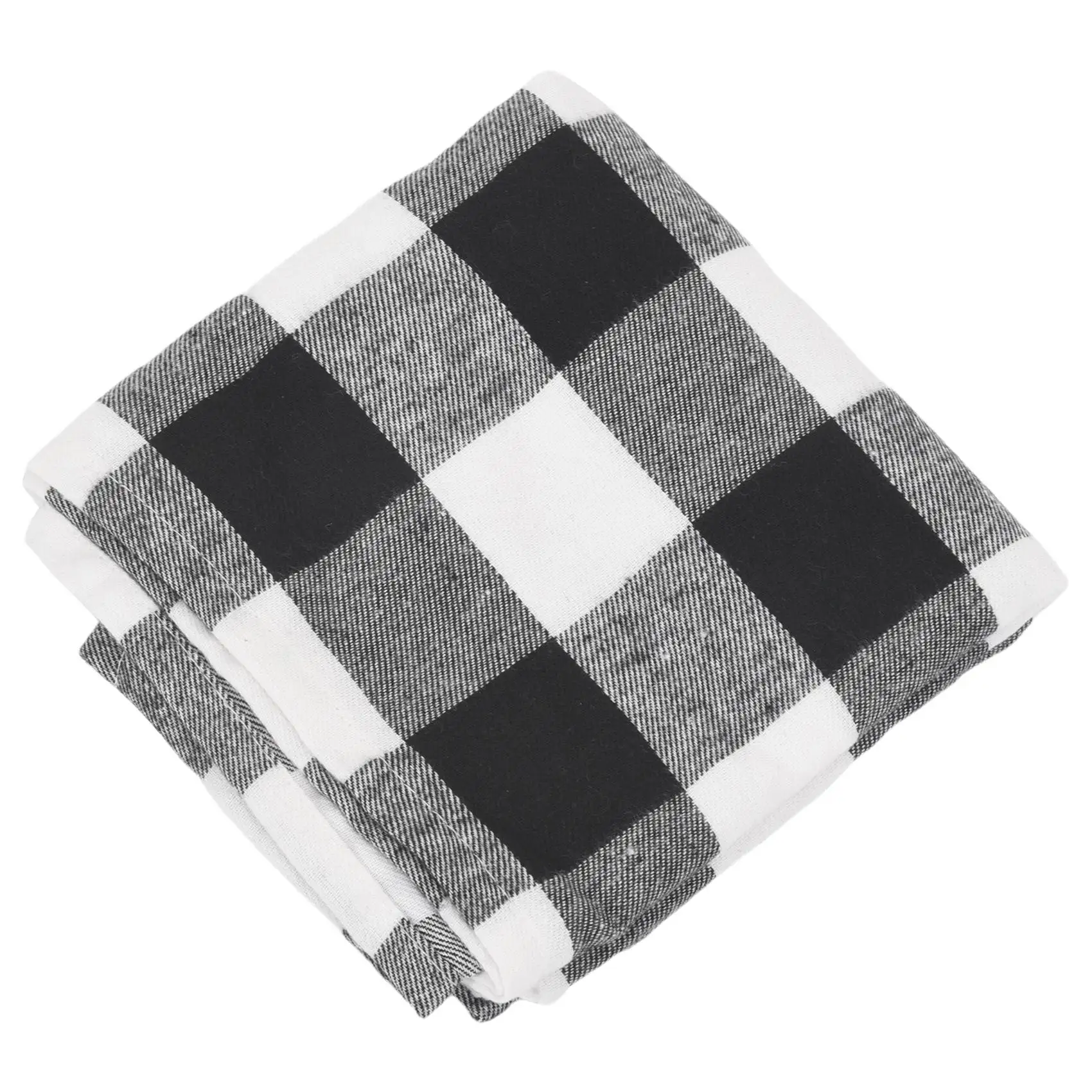 Checkered Tablecloth Cotton Black and White Plaid Fashion Design, Suitable for Family Dinner Christmas Birthday Party Table