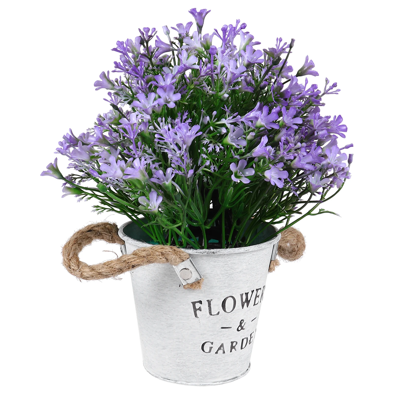 

1Pcs Decorative Flower Bonsai Vivid Imitation Potted Plant Plastic Iron for Home Office Store Hotel Simulated Flower Bonsai