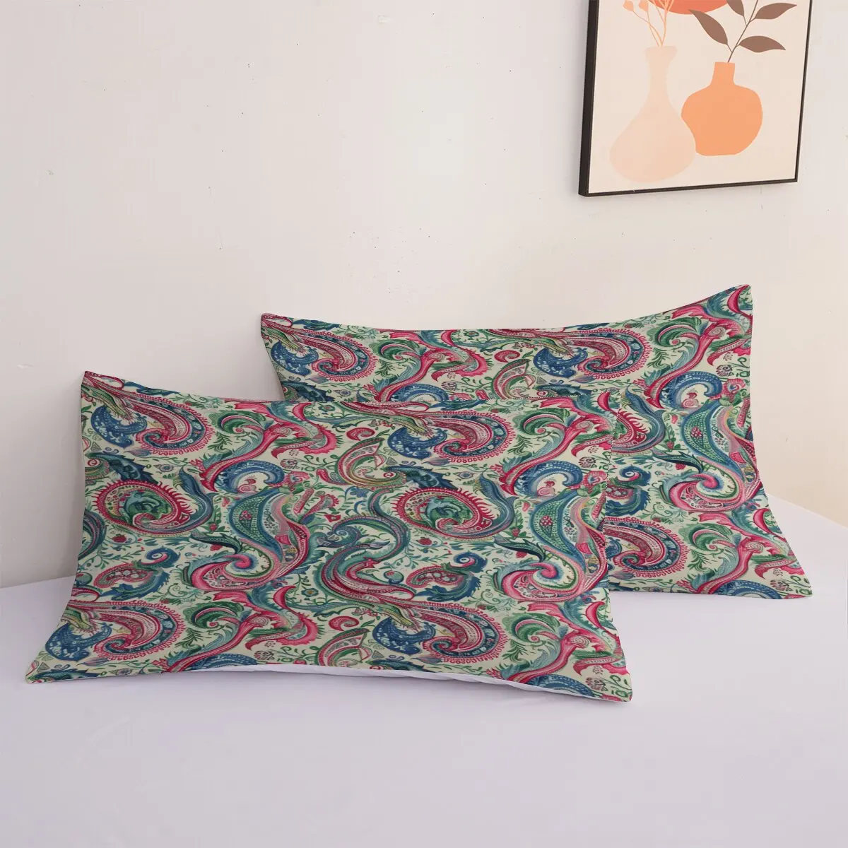 Wavy textures  Down duvet cover large size  Fine floral patterns  Modern trend of printed bedding