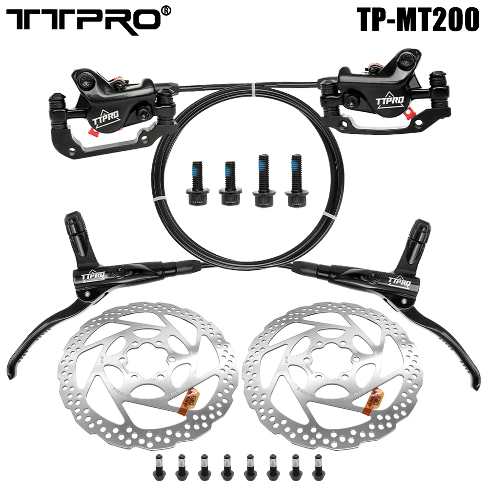 TTPRO MTB Hydraulic Disc Brake TP-MT200 Left Front Right Rear 2-Pistons Oil Pressure Disc Brake for Mountain Bike Original Parts