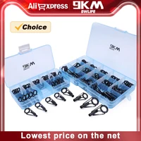 9KM 30 ~ 90 Uds puntas de caña de pescar Kit de reparación de guía superior anillo de cerámica de acero inoxidable pesca en agua dulce y salada