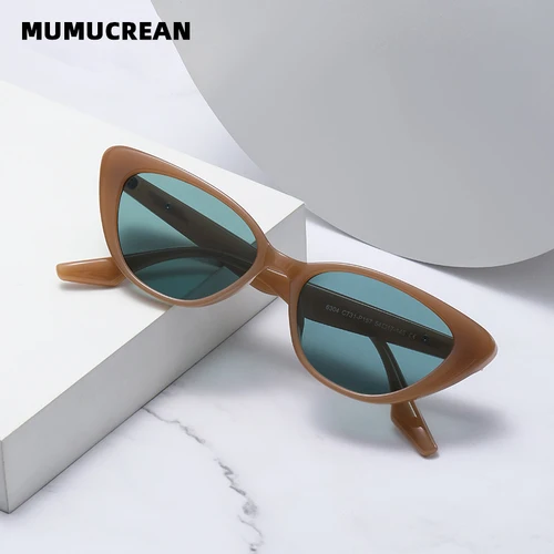 Imagen 2 del producto Nuevas gafas de sol pequeñas con forma de ojo de gato para mujer, gafas de sol con gradiente a la moda para exteriores, gafas de sol triangulares para mujer, gafas de fiesta AccessUV400