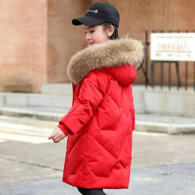 

Jacket for Girls Hooded Warm Children Fashion Girl Winter Coat 9 12 13 Years Kids Teenage Girls Clothing Cotton Parka Outerwear