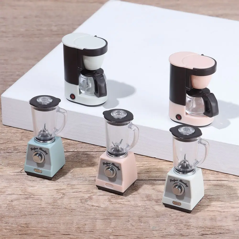 Extractor de jugo de regalo, taza de café, accesorios en miniatura para casa, muebles de cocina, cafetera 1:12 para casa de muñecas