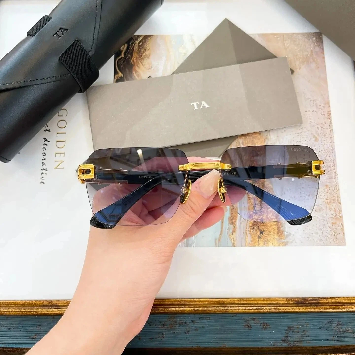 

New For DIYTA DT META-EVO ONE DTS147-A Top Quality UV400 Womens Sunglasses Luxury Design Boundless Men's Sun Glasses With Box